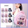 Adorable Cartoon Themed Children's Backpack For Kindergarten And First Grade Boys Girls In Purple And Pink Color Options