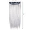 Clip In Hair Extensions For Women One Piece 5Clips Straight&Wavy Hair Black Gray Ombre Color Cosplay Hairpieces