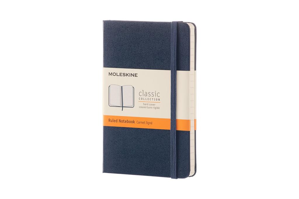 Moleskine Classic Horizontally Pocket Size X Sapphire MM710B20 Notebook, Hardcover, Ruled, (9cm 14cm), Blue,