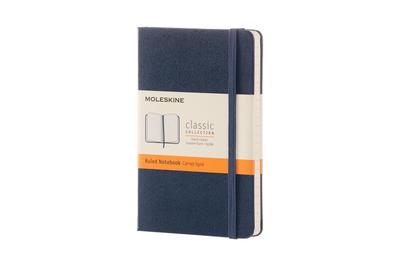 Moleskine Classic Notebook, Hardcover, Horizontally Ruled, Pocket Size (9cm X 14cm), Sapphire Blue, MM710B20
