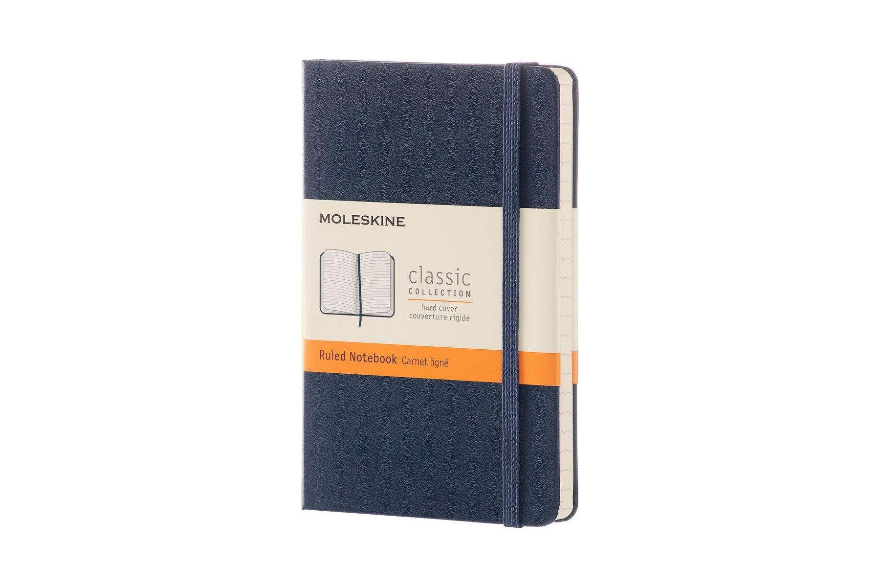 

Moleskine Classic Horizontally Pocket Size x Sapphire MM710B20 Notebook, Hardcover, Ruled, (9cm 14cm), Blue,