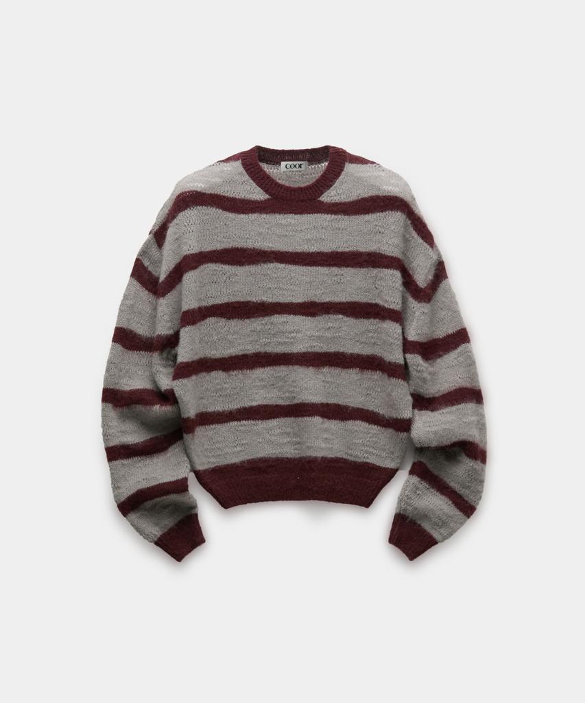 Kueo Hairy Stripe Knit (Gray)