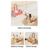 Hanging Faucet Mounted Sink Strainer Basket Auto Dump Technology for Hand Release Waste Disposal Ideal for Small Kitchens and Apartments