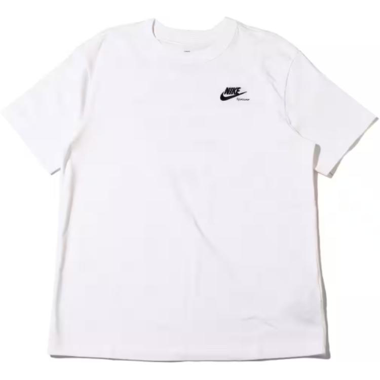 Nike Solid Color Crew Neck Pullover Short Sleeve T-Shirt Women Tops White DR9025-100