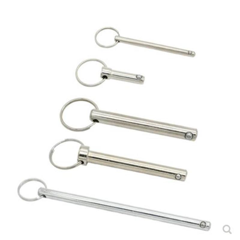 Hongtu 2pcs Diameter 6mm M6*32/45/50/60/70/80 Quick Release Ball Pin Locking Pin Steel with Nickel