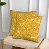 Glitzer Gold 2 Stück Quadratische Kissenhülle Kissenbezug Kissen Dekoration Komfort Wurfkissen für Zuhause Wohnzimmer
