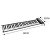 61 Keys Roll Up Piano Keyboard Portable Soft Silicone Electronic Piano with Built-in Speaker LCD