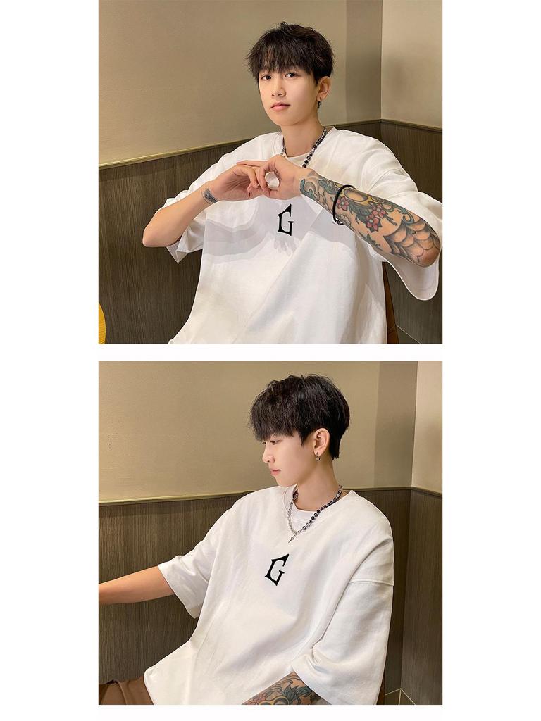 Men's Summer 2023 Loose Fit Short Sleeve Streetwear T-Shirt