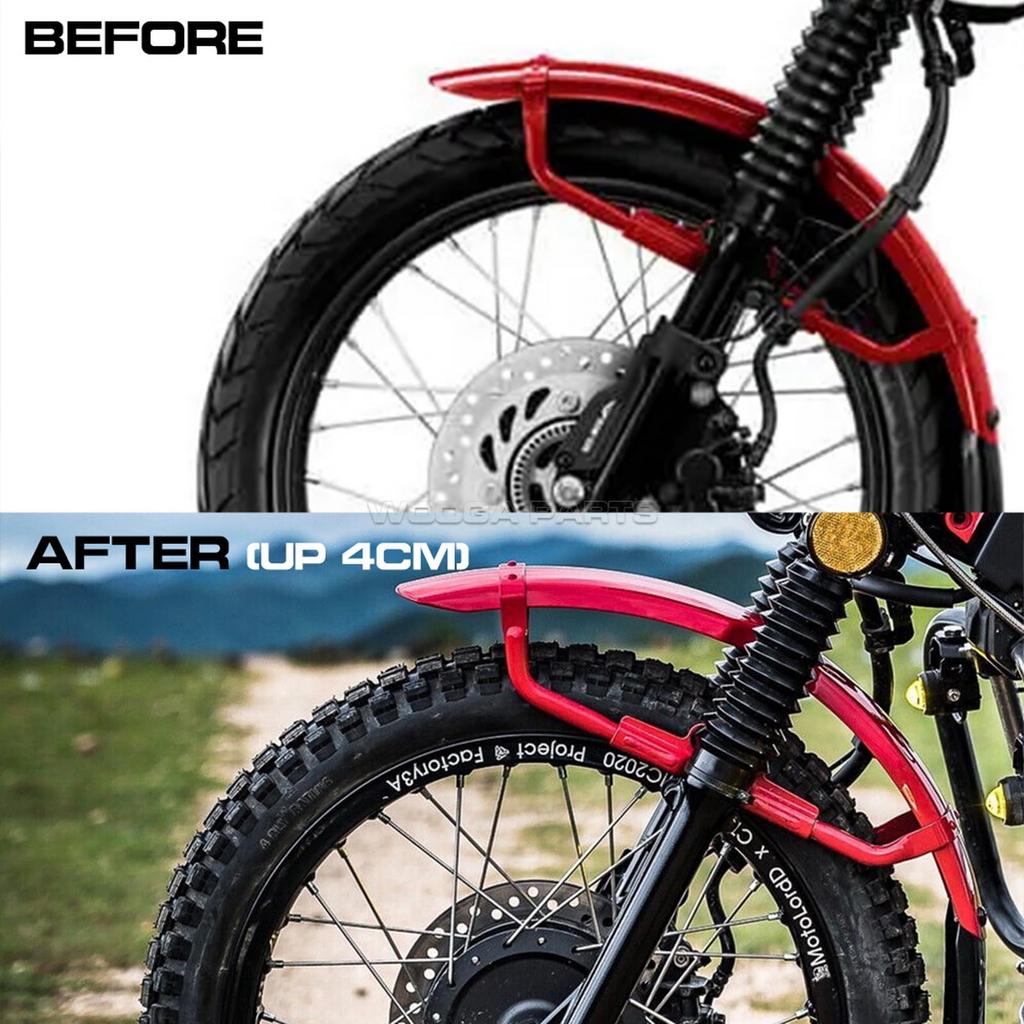 WOOGA Fender Riser Adjustable 4CM Adapter Upper Lift Motorcycle Accessories Front Mudguard Lift Rising