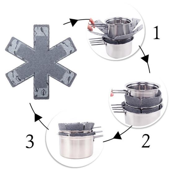 3Pcs Felt Placemat Pot Pan Protector Separator Mat Table Heat Insulation Pads