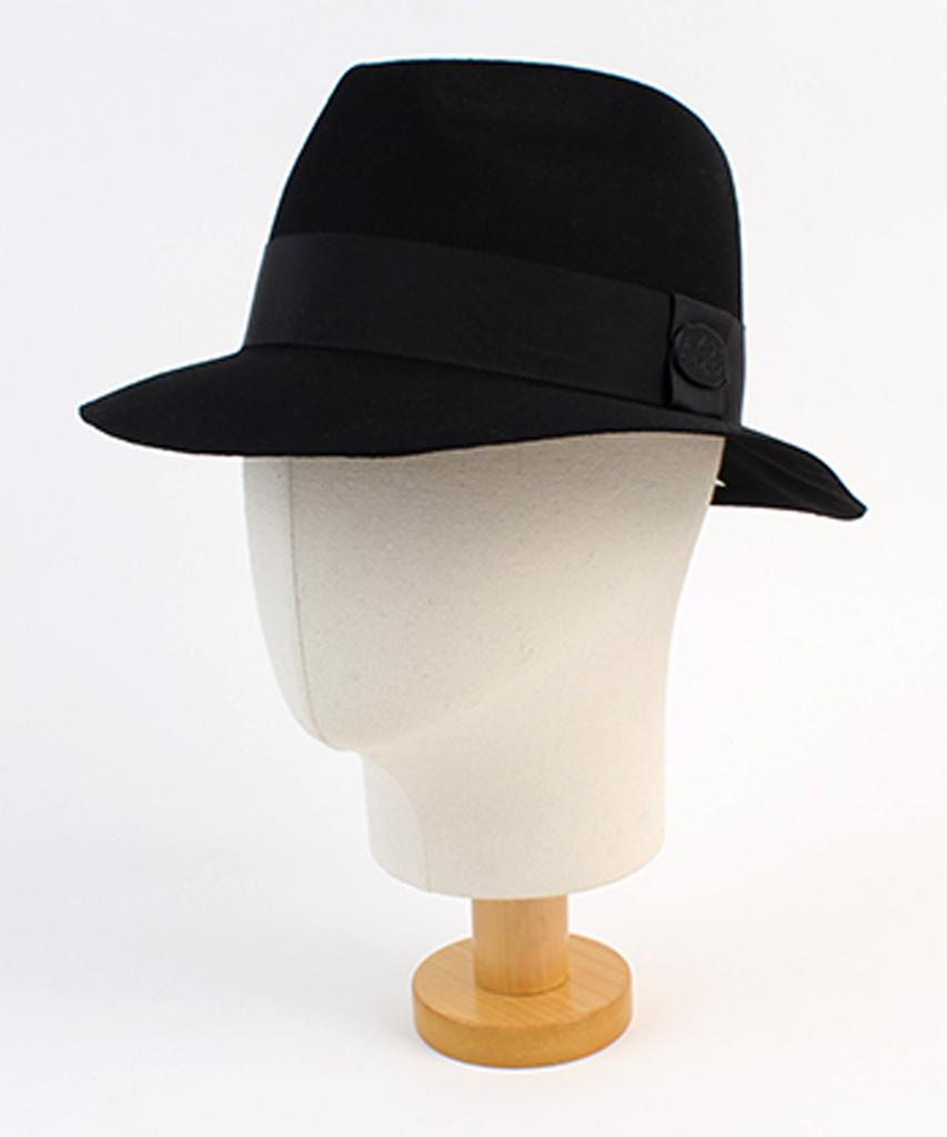 Yunibeosyeolkemiseuteuli Edgecut Black Line Wool Fedora