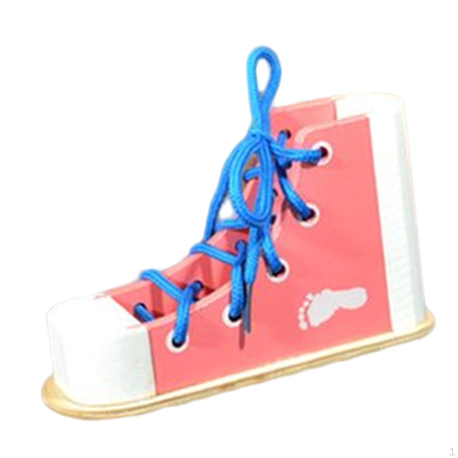 

Educational Toy Tying Practice Preschool en Lacing for Children Toddler рожевий