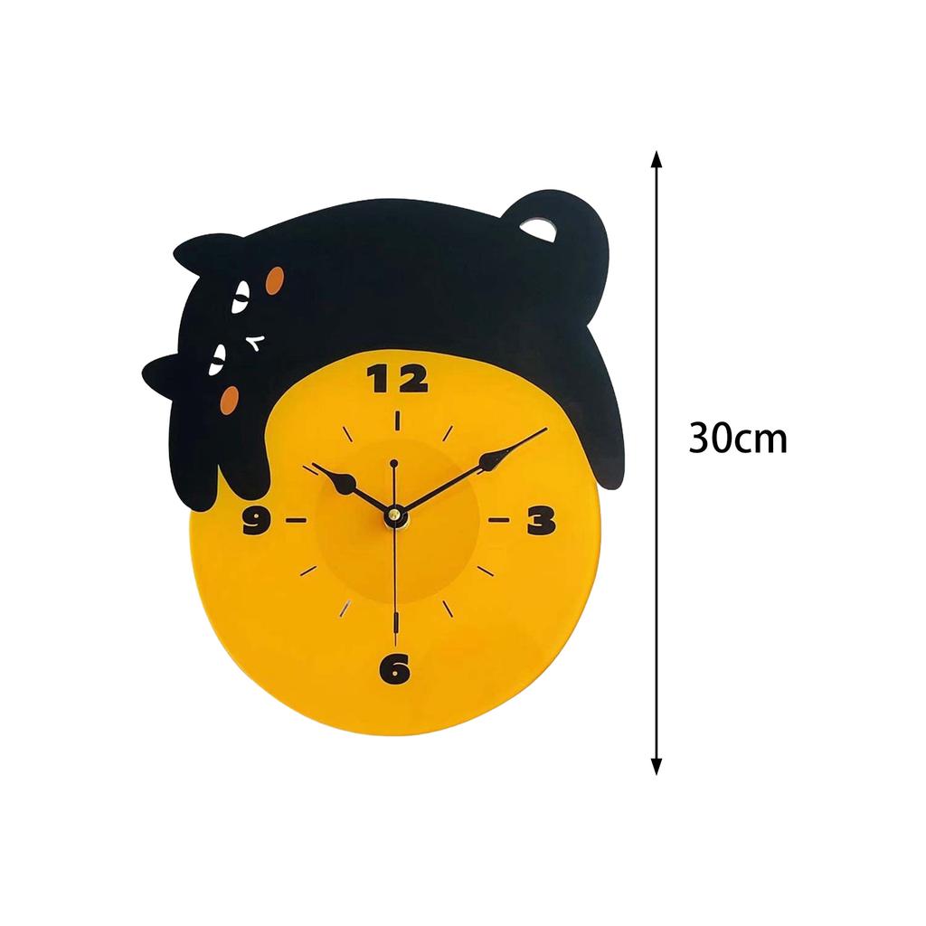Modern Cat Wall Clock Ornament Desk Clock Non Ticking Cute Classroom Creative Modern Decor Analog Clock Acrylic Table Clock