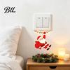 Socket Panel Decorative Stickers Santa Claus on Swing Switch Sticker, PVC Wall Decal, Christmas Party Supplies Removable Self-adhesive Light Cover for