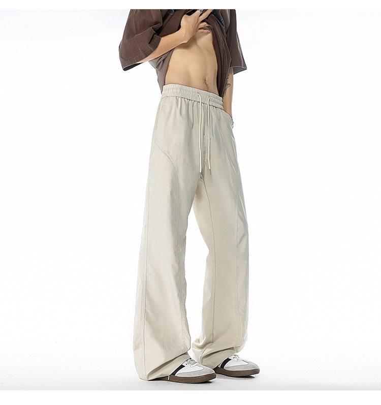 Summer Unisex Quick-Dry Stretch Ice Silk Running Pants - Lightweight, Casual, Solid Color