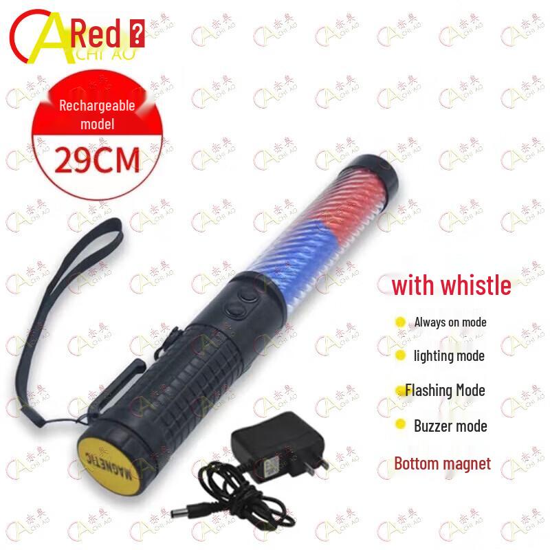 Chi ao Safety LED Traffic Wand with Whistle