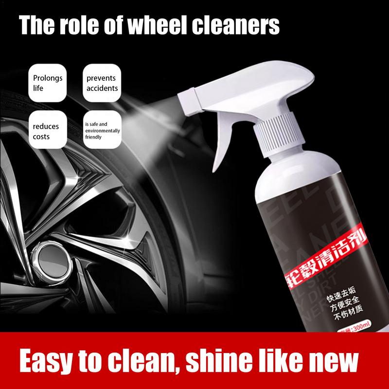 Tire Rust Remover Car Wheel Hub Rust Remover Spray 300ml Car Wheel Maintenance Rust Inhibitor Iron Oil Contaminant Yellow Black