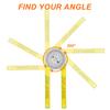 7 Inch Professional Aluminum Miter Saw Protractor Rust-Proof Angle Finder Tool Laser Engraved Precision Scales Woodworking