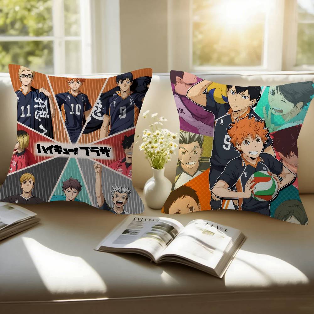 H-H-Haikyuu Anime Volleyball Pillowcase Toon Gift Cushion Cover Bedroom Home Sofa Chair Seat Decor Pillow Case