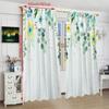 2PCS- Watercolor Flower - Printed Curtain - Polyester Material - Suitable for Bedroom, Living Room, Study, Private Space