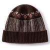 Cashmere retro jacquard knitted hat women's autumn and winter warm dome wool hat versatile ear protector headgear