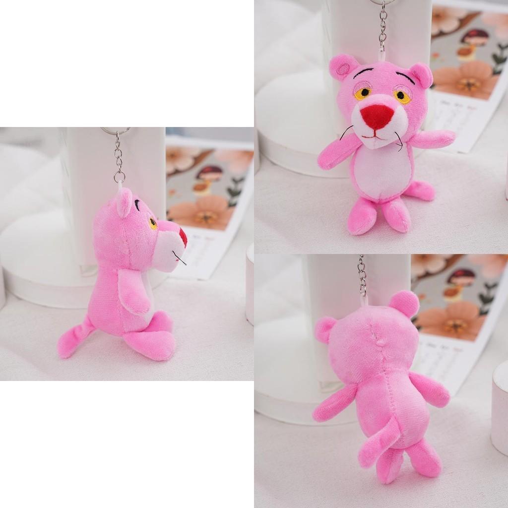 Niedlicher Pink Panther Plüschtier Schlüsselanhänger Entzückende Mini Stofftierpuppe für Mädchen