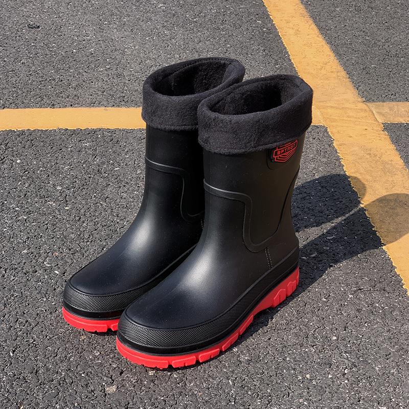 Wholesale Factory Men Anti-slip Waterproof Fashion Rain Shoes Rain Boots
