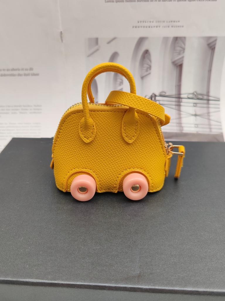 New Korean Style Cute You Mini Bike Handlebar Love Leather Case Headphone Case Metal Chain Bag Accessory Bag