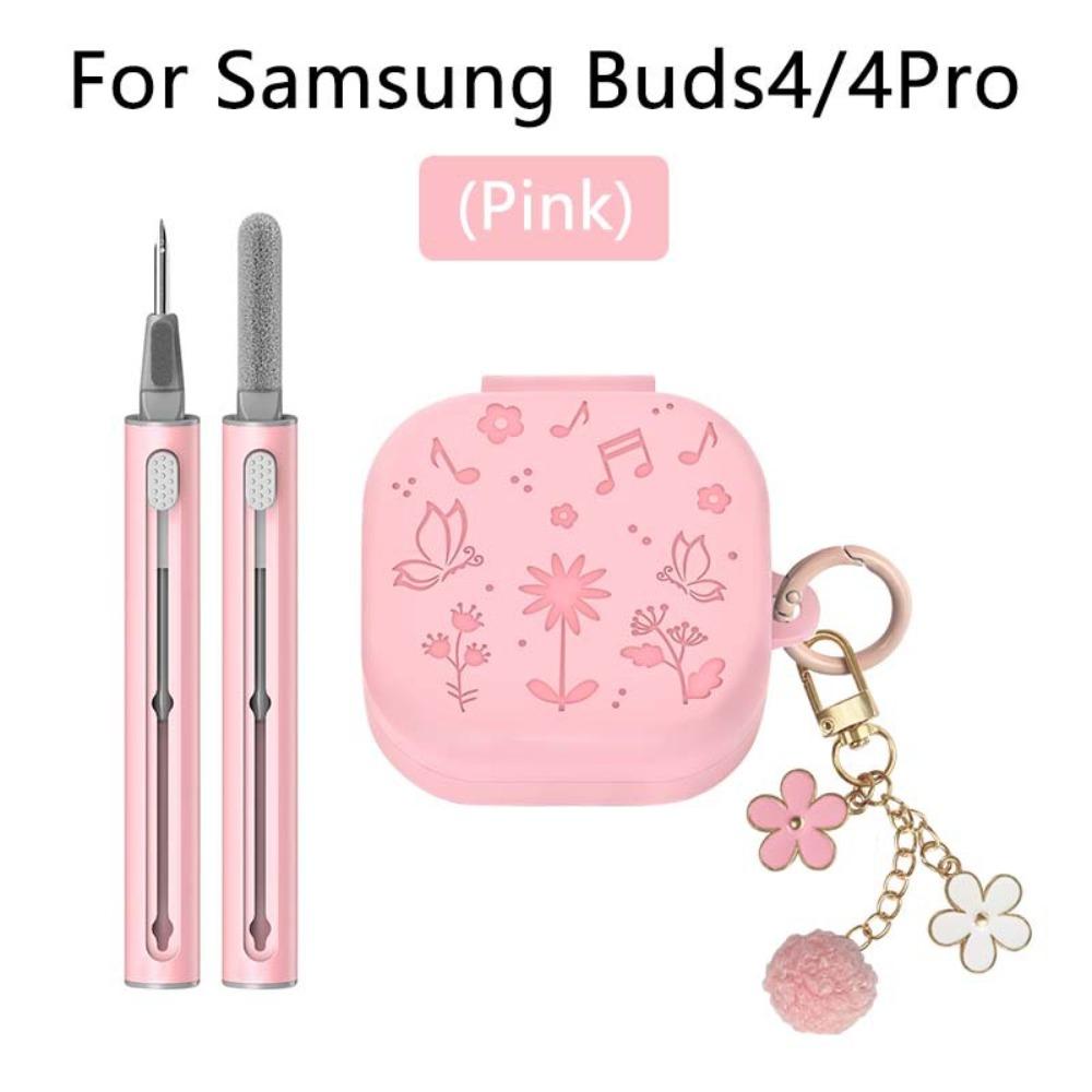 with Cleaner Kit Bluetooth Headphone Cover Charging Box Sleeve for Samsung Buds 4/4 Pro