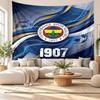 Arazzo da Parete FC Fenerbahçe, Appeso da Parete in Tessuto Morbido, Sfondo Decorativo per Camera da Letto Arte da Parete per la Casa