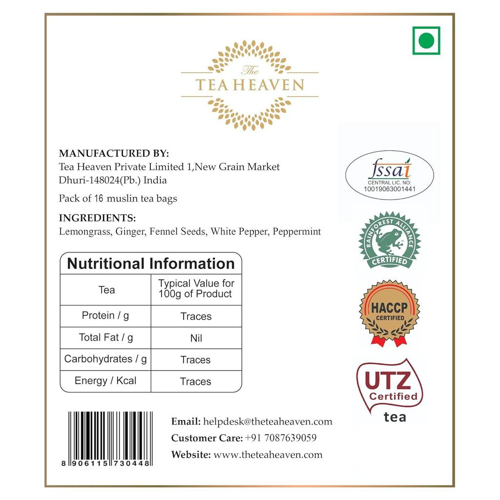 Herbal Tea for Digestion (17 Pack), Digestive Herbal Tea,  Tea Heaven