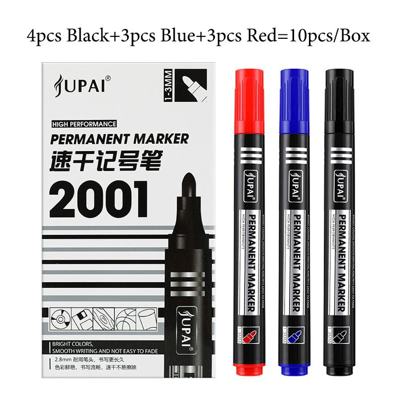 

10pcs High Performance Permanent Markers Quick-Dry Waterproof Ink for Tire Painting Greeting Cards Graffiti Artistic Creations