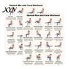 Seated Exercise Guide 2 Sheets Core Poster, Chair Workout Chart for Portable Reference Abs, Home Gym Wall Art, Strength Training Seniors