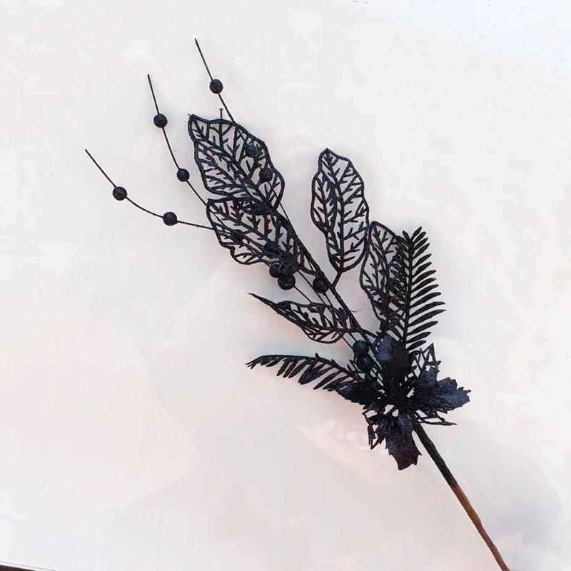 Golden Dust Lily Decorative Cuttings Christmas Tree Ambience Supplies Christmas Cuttings Gold Silver Simulation Branches
