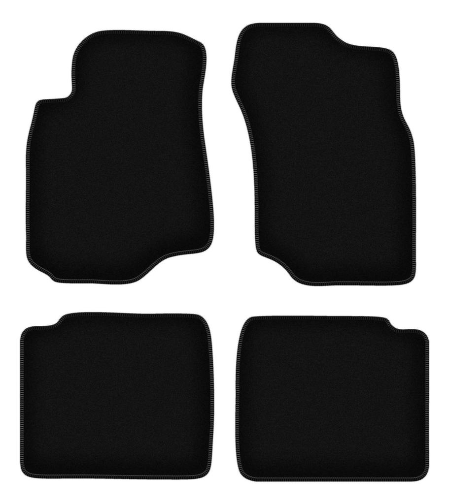 BASIC Black Velour Floor Mats For: Mitsubishi Lancer VII Station Wagon, Sedan (2003-2008)