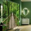 Nature Forest Wooden Bridge Shower Curtain 3D Rain Forest Scenic Landscape Shower Curta for Bathroom Decor, Waterproof Cloth Fabric with Hooks 70 X