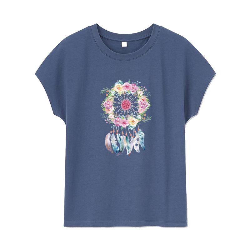 Iron On Transfer Flower Dream-Catcher Hoodies Clothes Stickers T-Shirt Parches Ropa Diy Heat Press Appliqued Patches For Clothes
