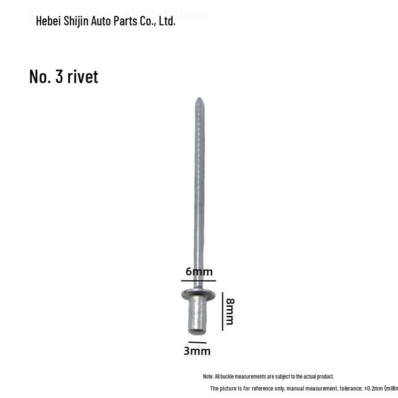 Universal Car Side Window Speaker Rivet - Iron Aluminum Three-Pronged Pull-Through Flowering Design