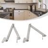 2 Pieces Stainless Steel Folding 180 Degree Furniture Cabinet Lid Support Hinges Cabinet Door Support Furniture Pull Rods