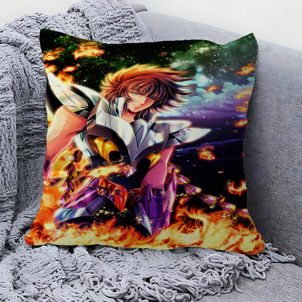 Saint Seiya 45*45cm Cushion Cover Pillow Cover Decor Pillowcase Home Pillowcase For Couch Pillow