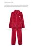 Women's Coral Fleece Pajamas, Plus Velvet, Thick, Large Size, Warm Winter Flannel Home Set for Middle-Aged and Elderly