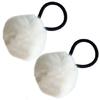 2 Pcs Girls Cute Hair Rope Non-Slip Pompoms Hair Tie Scrunchie Hair Accessories