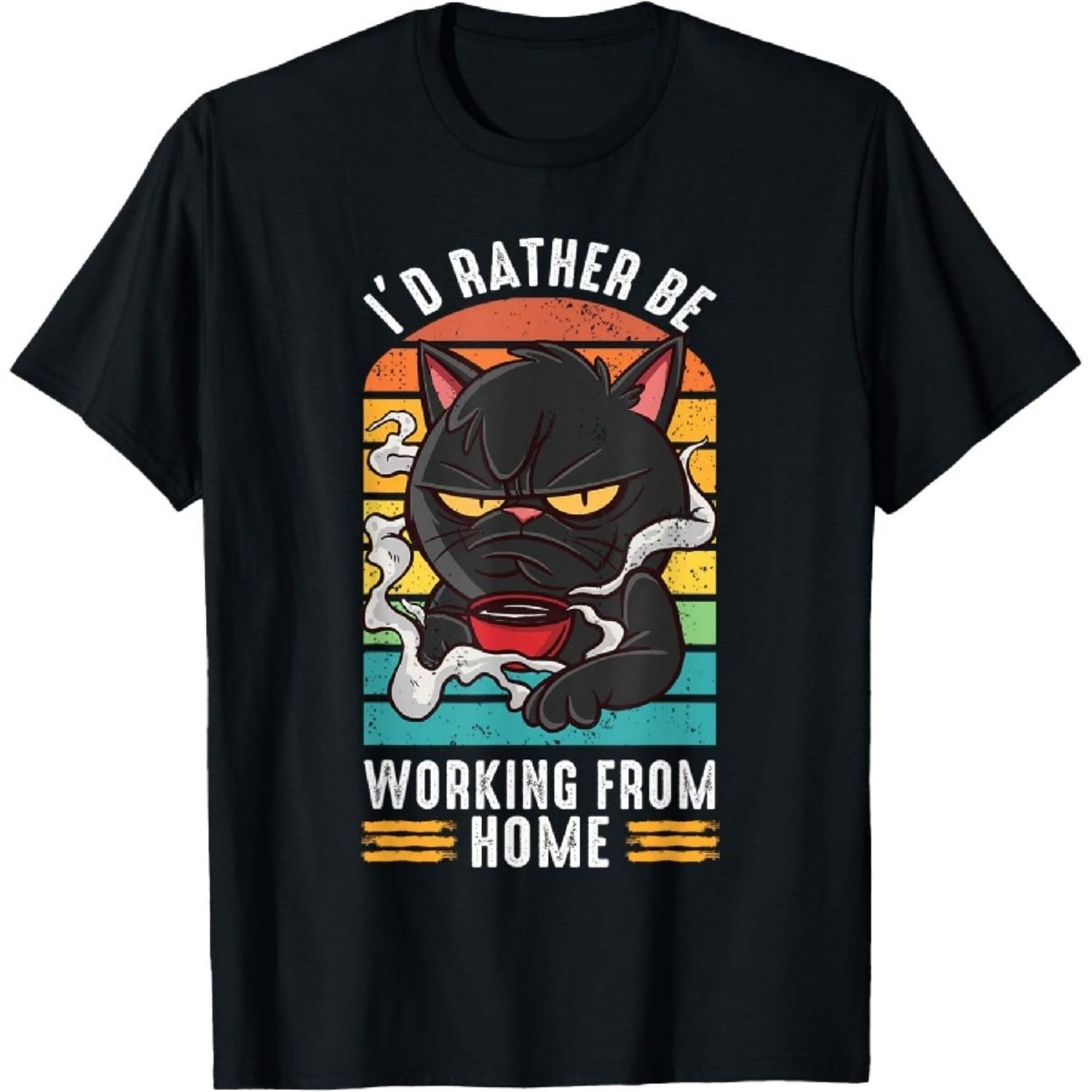 

I d Rather Be Working From Home Funny Return Back To Work T-Shirt XXXXXL чёрный