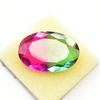 Oval Natural Bi-Color Tourmaline 66.15 Ct Flawless Certified Loose Gemstone