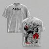 Okkotsu Yuta Cool Print T-shirt Anime Jujutsu Kaisen Clothing Men Women Cotton Tshirts Retro Washed T Shirt Harajuku Male Tops