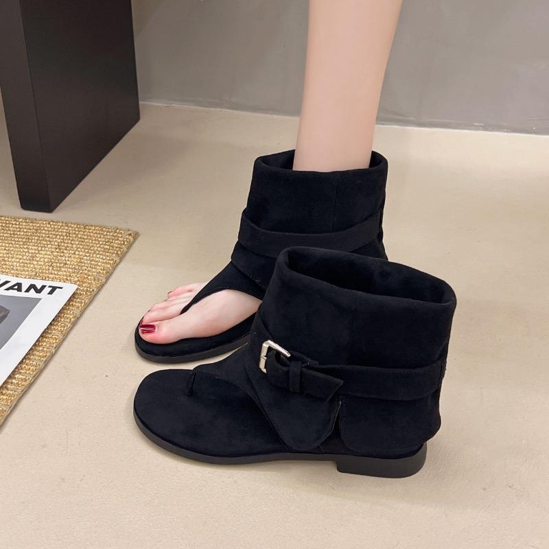 

Fashion women s shoes spring and summer new lazy style denim retro versatile short fashion boots toe sandals 40 чёрный