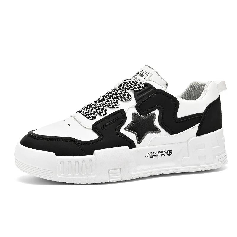 Fashion Green Star Chunky Men's Skateboard Sneakers Non-slip Breathable Men Casual Sports Shoes Comfortable Man Trendy Sneakers