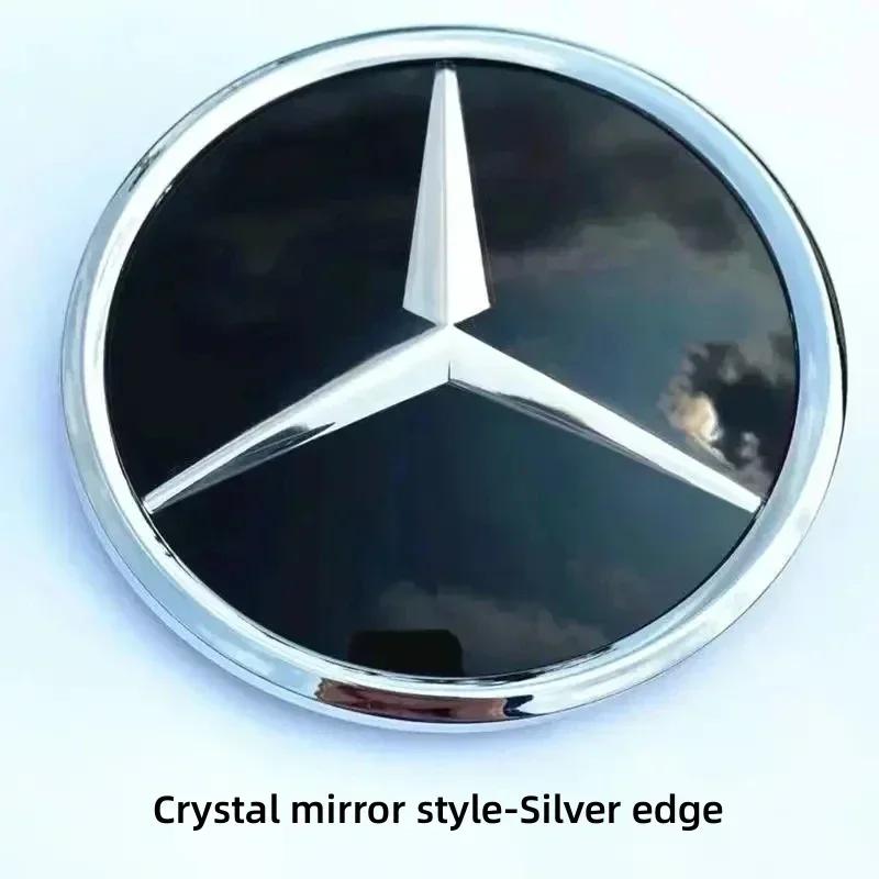 AABIC1 Car Front Grill Logo Light mirror face LED Badge Emblem Luminous Decorative Light For Mercedes Benz W167 GLC GLE CLS 2020-2023