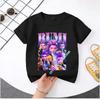 Summer Kpop Demon Hunters Print Graphic Tshirt Kids Clothes 2026 Movie T Shirt Girls Boys Short Sleeve Tops Comfortable T-shirt