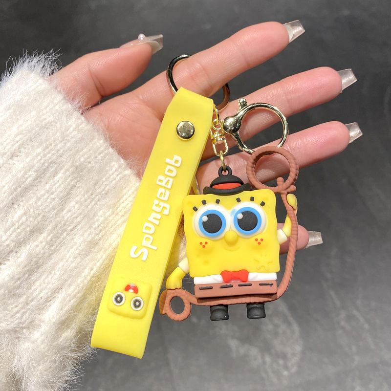 Spongebob Squarepants Keychain Octopus Brother Snail Cute Patrick Star Pendant Car Bag Keychain large